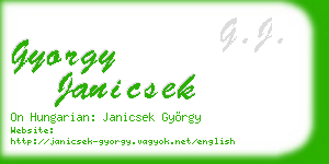 gyorgy janicsek business card